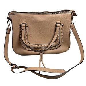 Sole Society Crossbody Handbag Light Brown Faux Leather Purse